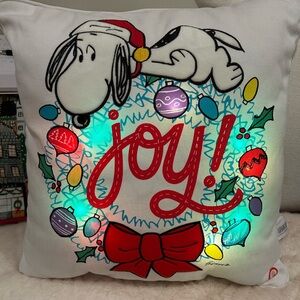 Snoopy light up Joy Wreath Pillow! ♥️💛💜💛💙